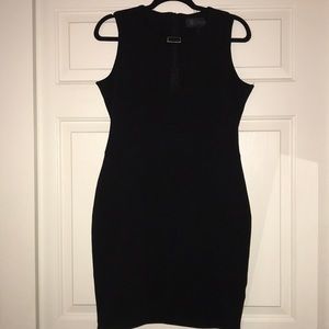 Black peep hole dress